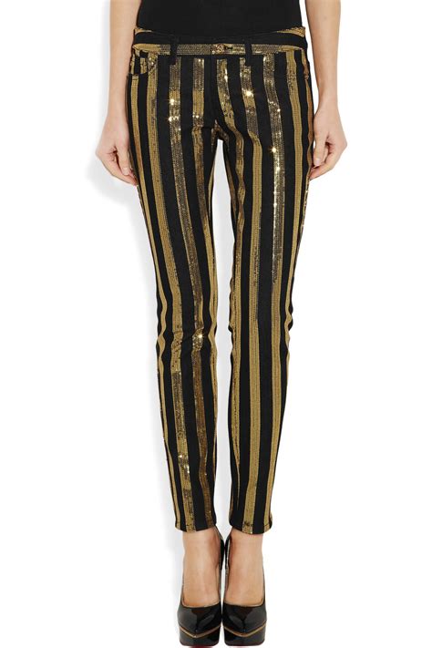 michael kors womens printed pants|Michael Kors jeans for women.